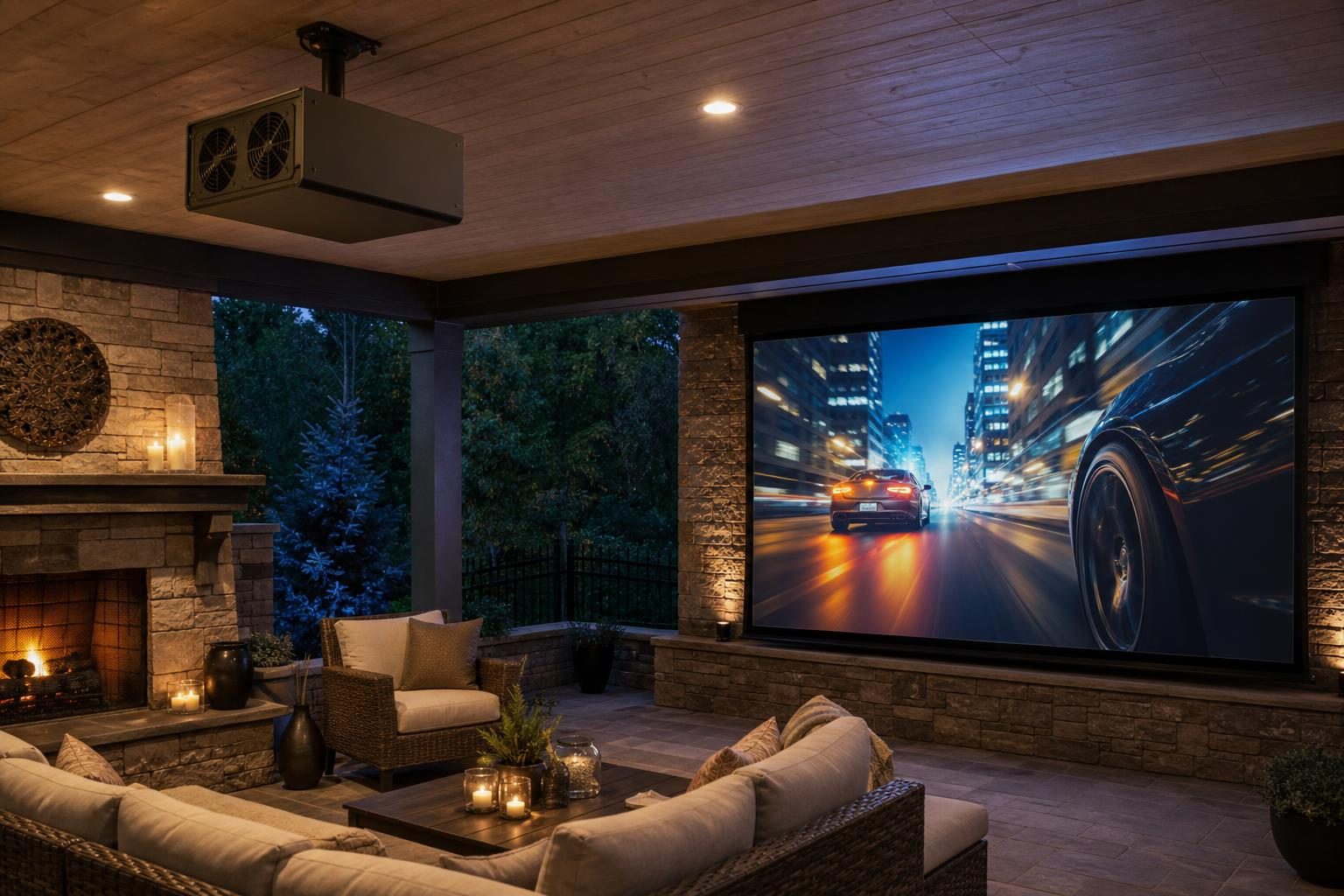 Commercial AV contextual projection environment